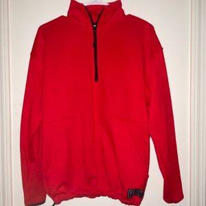 PINK Victoria Secret Red Half-Zip Sweater